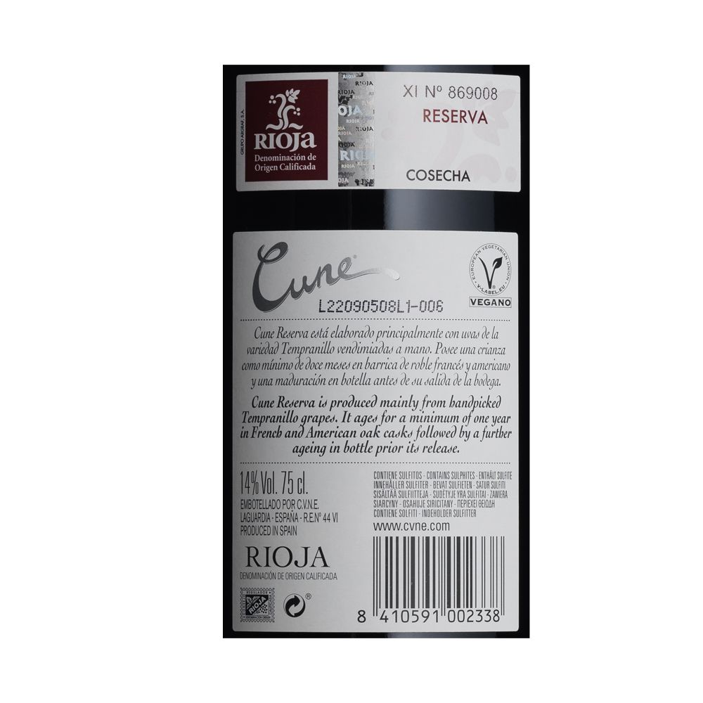  - Cune Reserva Rioja Red Wine 75cl (2)