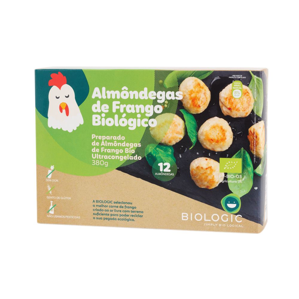  - Biologic Organic Gluten Free Meatballs Chicken 12un=380g (1)
