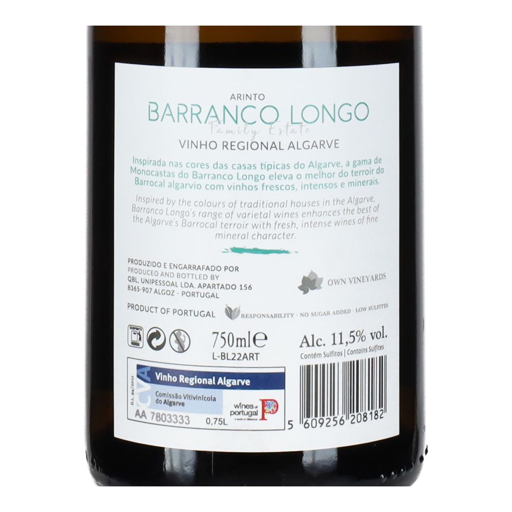  - Vinho Branco Barranco Longo Arinto 75cl (2)