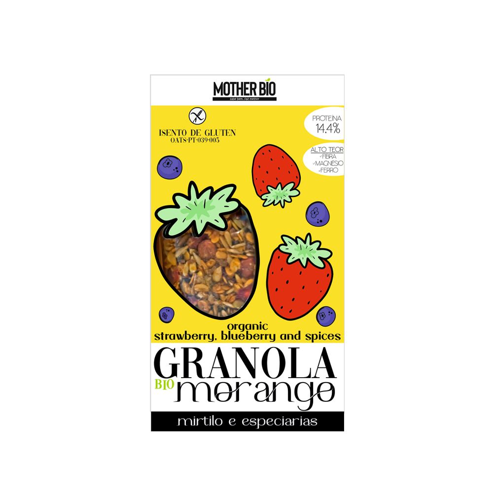  - Mother Bio Strawberry & Blueberry Organic Gluten Free Granola 350g (1)
