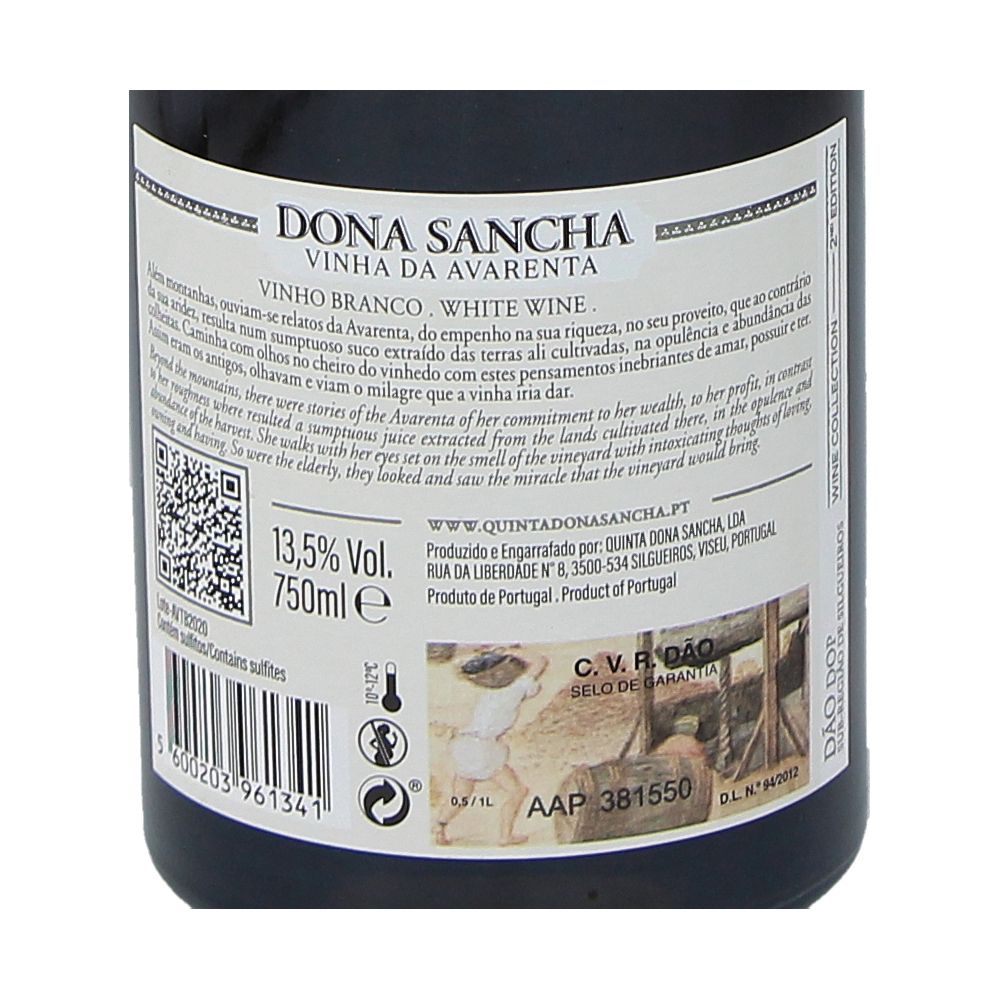  - Vinho Branco Dona Sancha Vinha Avarenta 75cl (2)