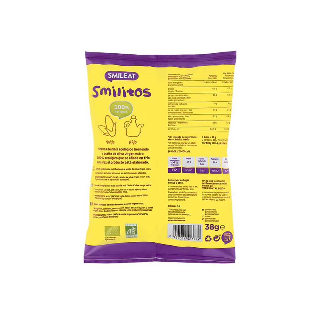  - Smileat Organic Corn Smilitos Snack 38g (2)
