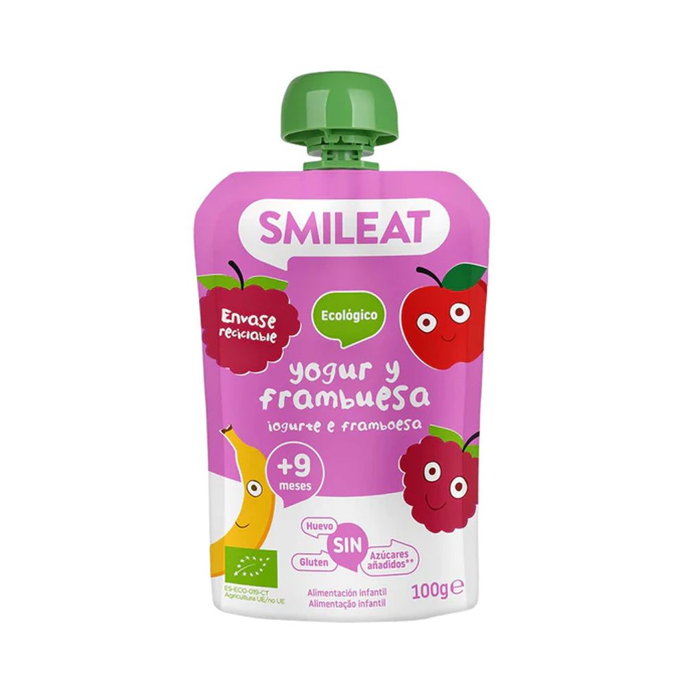  - Smileat Organic Raspberry Yogurt 100g (1)
