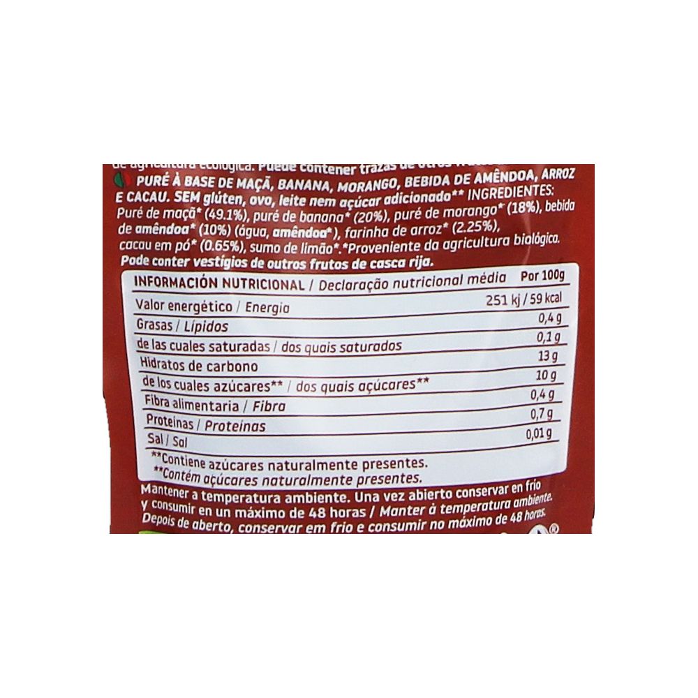  - Smileat Organic Almond Milk Cocoa & Strawberry Puree 100g (2)