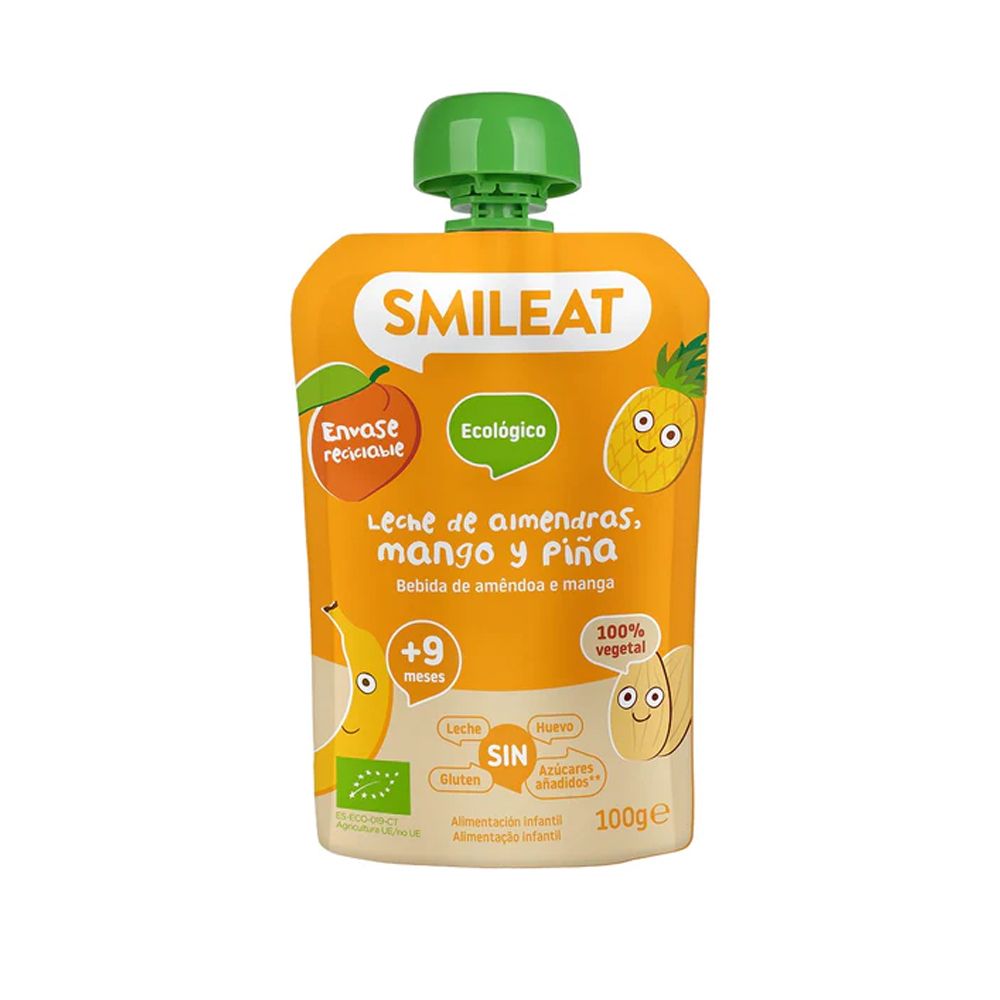  - Smileat Organic Almond Milk Pinapple & Mango Puree 100g (1)