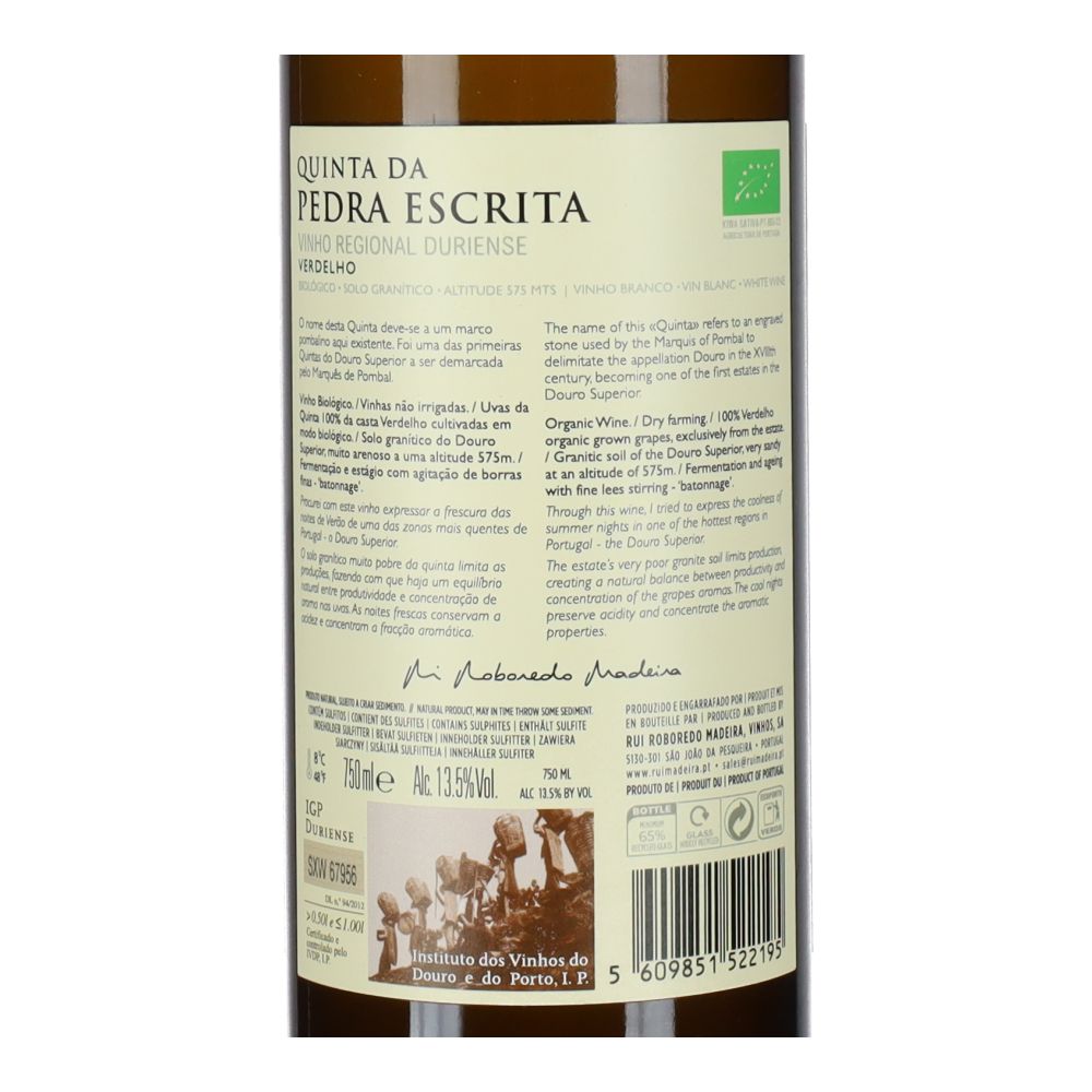  - Vinho Branco Quinta da Pedra Escrita Verdelho Bio 75cl (2)