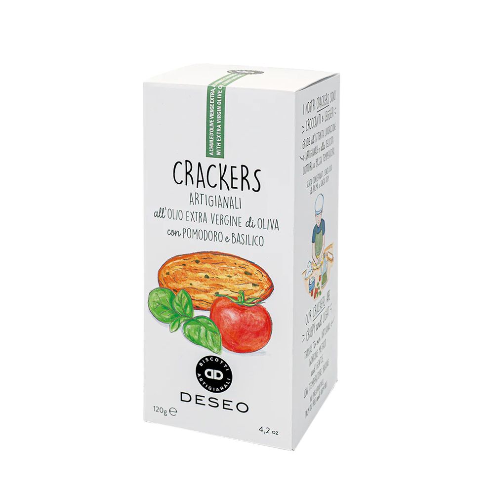  - Crackers Azeite Virgem Extra, Tomate & Manericão Deseo 120g (1)