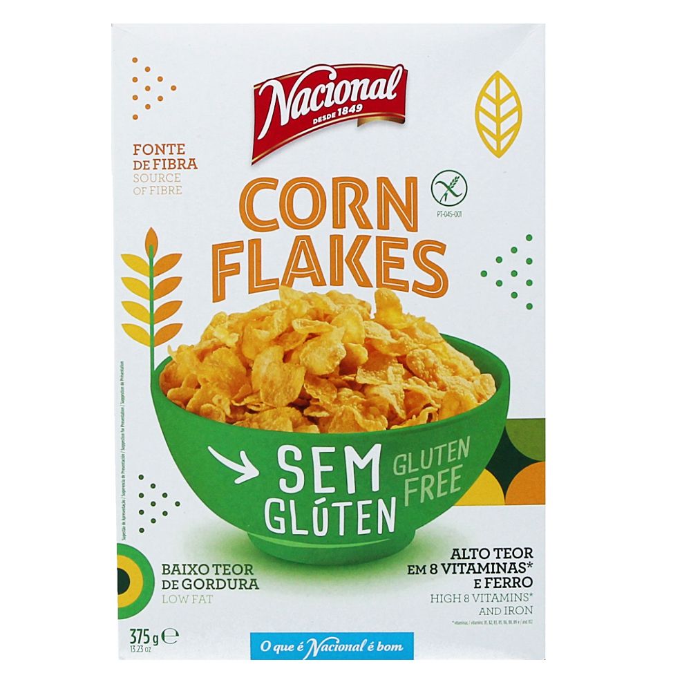  - Cereais Corn Flakes Sem Glúten Nacional 375g (1)