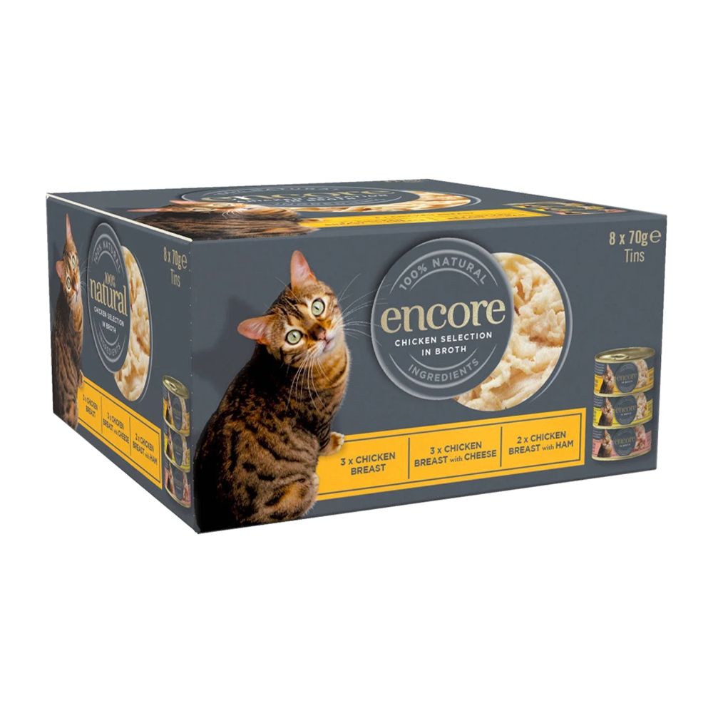  - Encore Wet Cat Food Chicken Selection 8x70g (1)