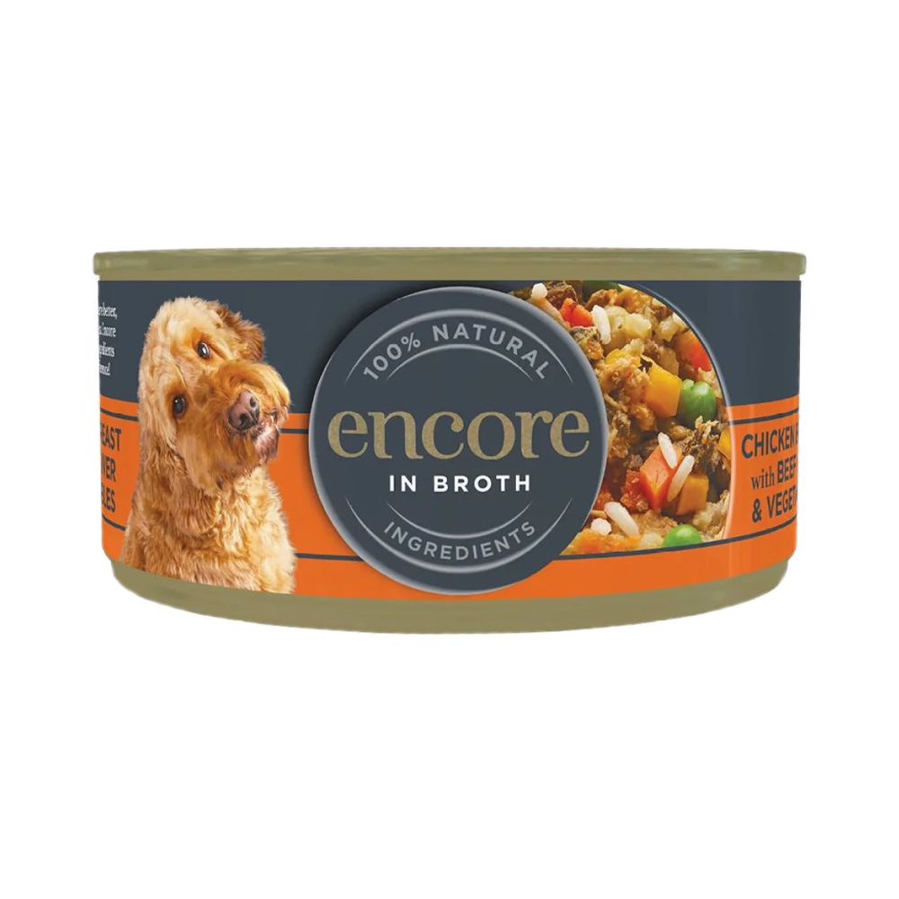  - Encore Wet Dog Food Chicken, Beef Liver & Vegetables in Broth Thin 156g (1)