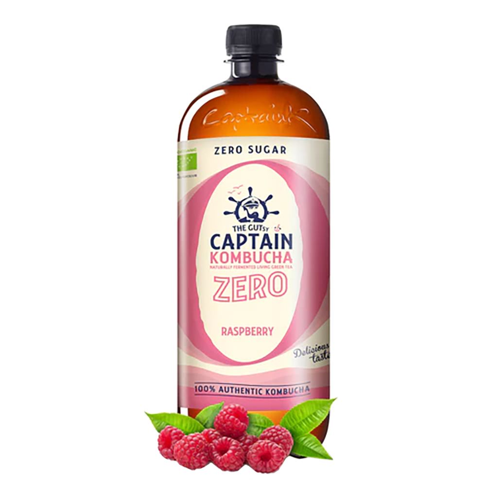  - Captain Kombucha Organic Zero Raspberry Tea 1L (1)
