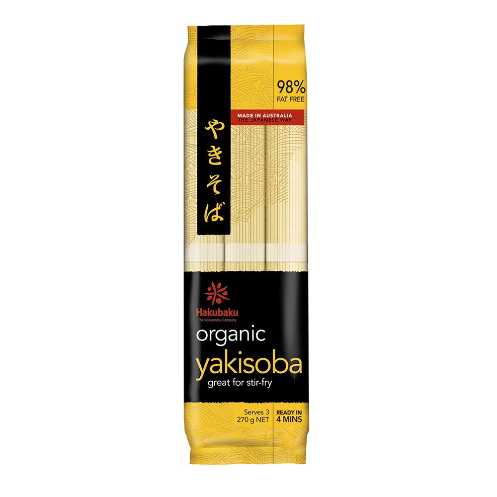  - Hakubaku Yakisoba Organic Japanese Noodles 270g (1)