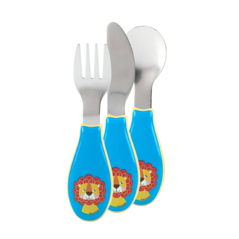  - Cutlery Spoon, Fork & Knife Nuby 12Months+ (3)