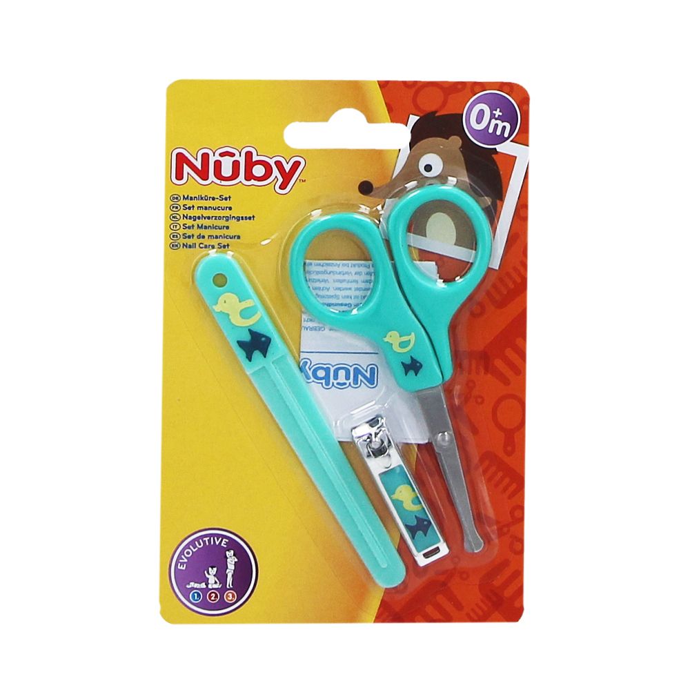  - Nuby Nail Clipper Scissors & File 1Month+ 3pc (2)