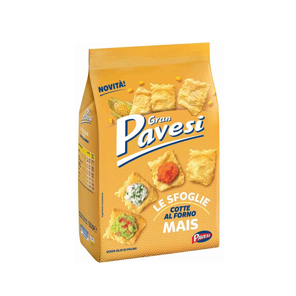  - Grand Pavesi Corn Leaves Crackers 150g (1)