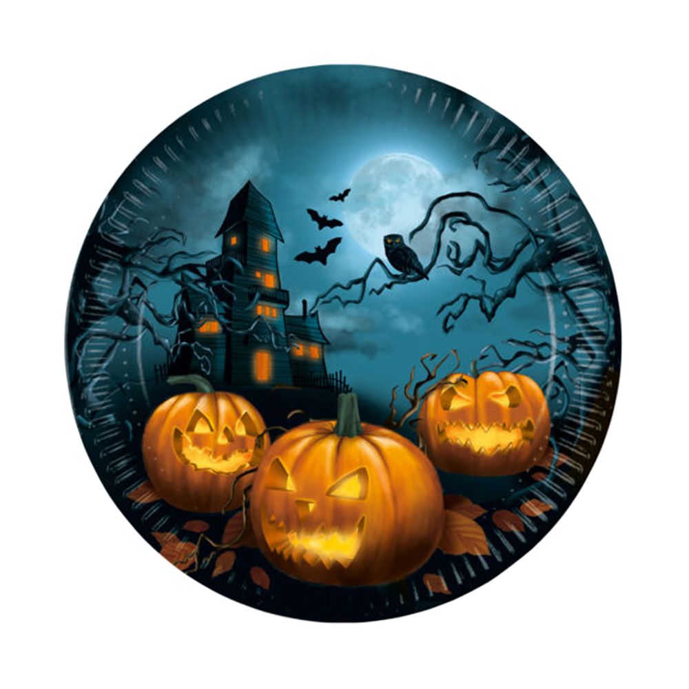  - Halloween Party Plates 23cm 8un (1)