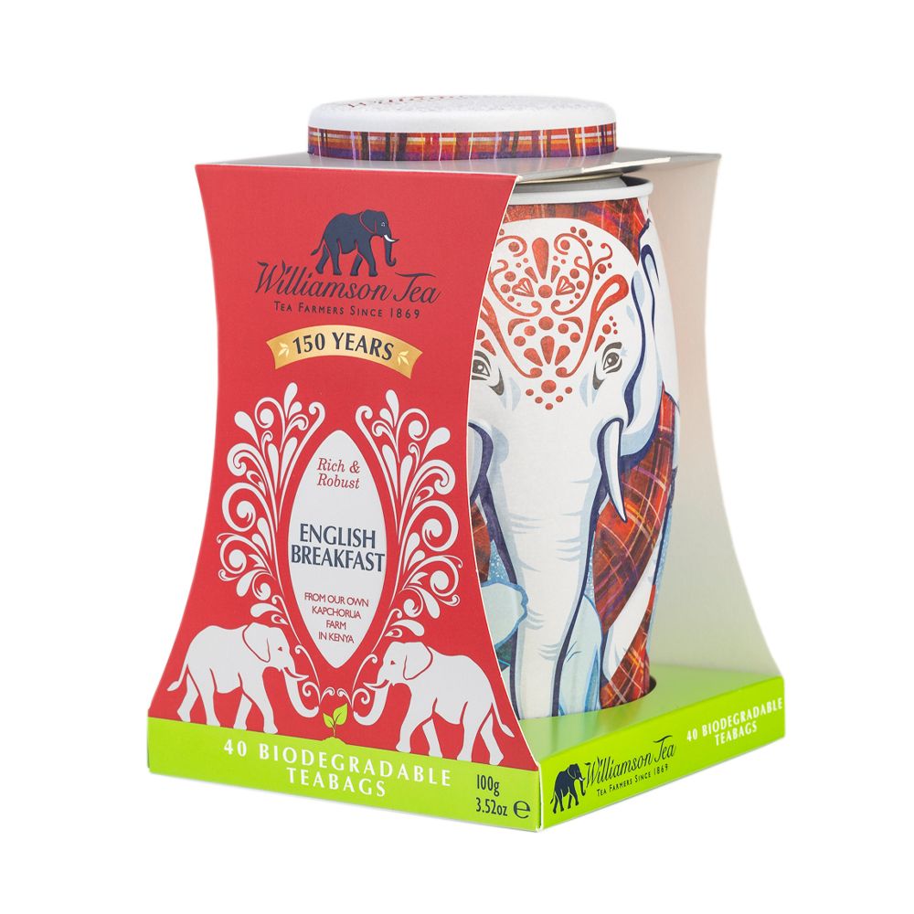  - Williamson Winter Warmer Elephant Tin English Breakfast Tea 100g (1)