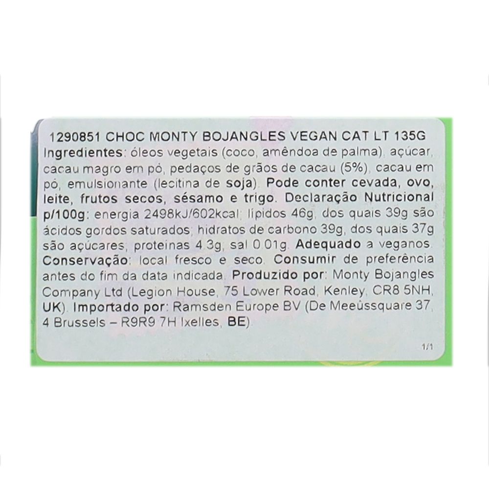  - Chocolate Monty Bojangles Lata Gato Vegan 135g (2)