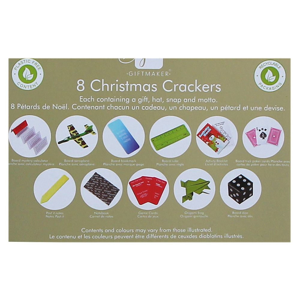  - Giftmaker Golden Christmas Crackers 8un (2)