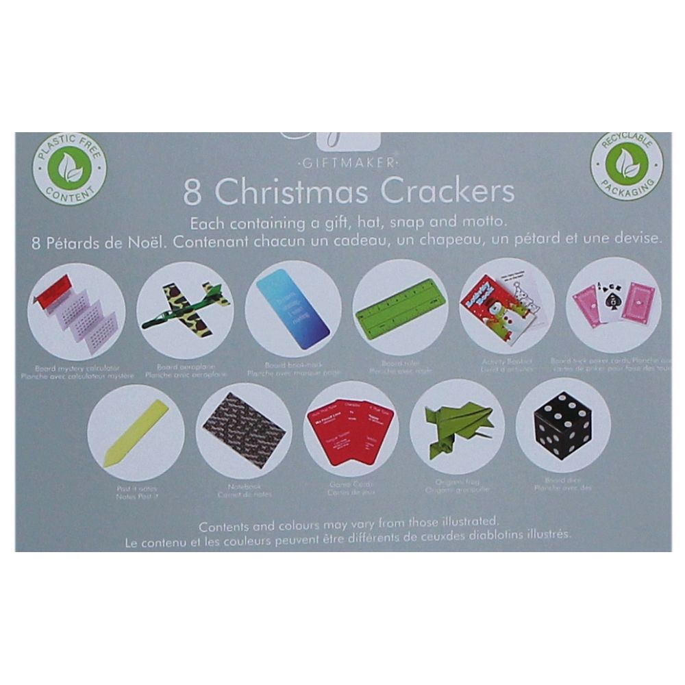  - Christmas Crackers Giftmaker Prata & Branco 8un (2)