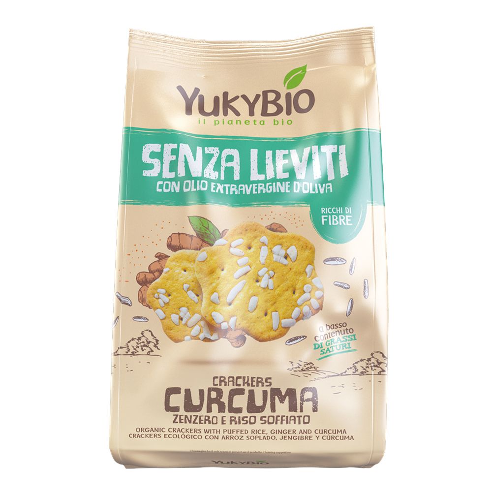  - Yukybio Organic Turmeric, Ginger & Puffed Rice Crackers 200g (1)