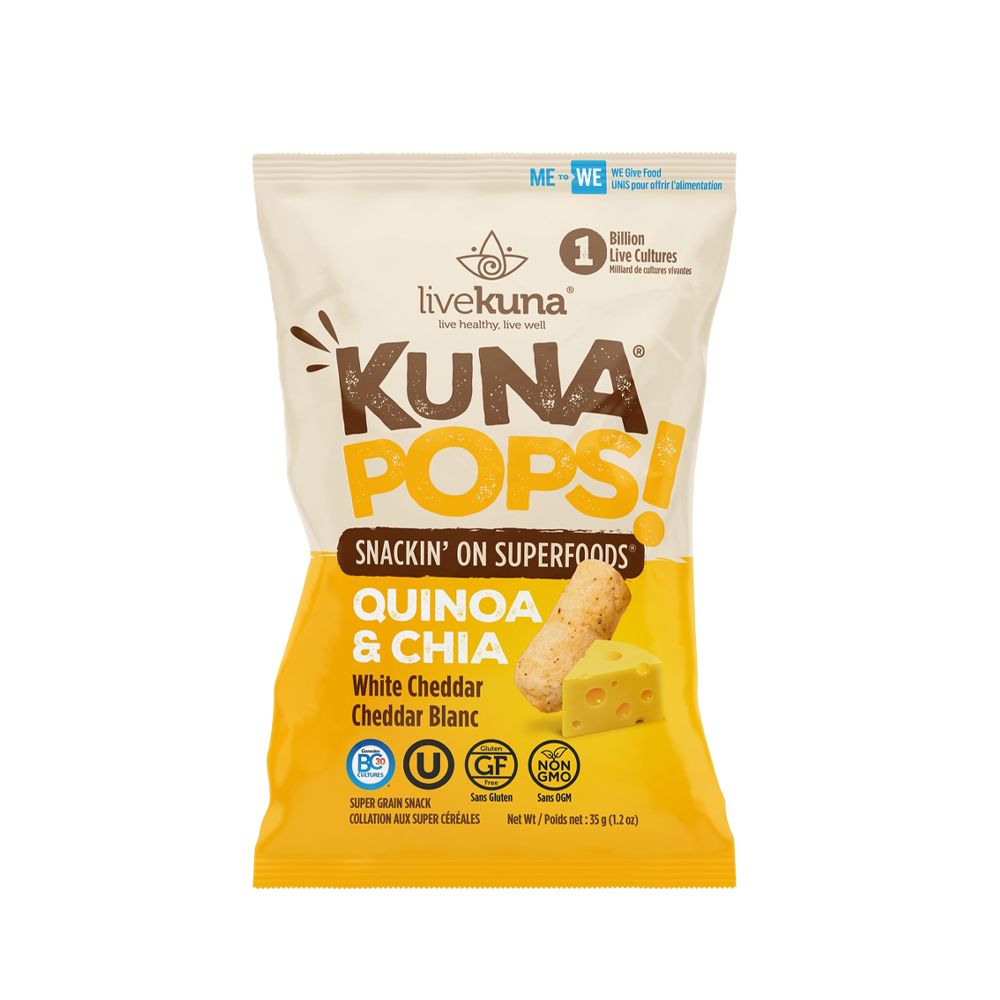  - Kuna Pops Quinoa & Chia White Cheddar Cheese Snack 35g (1)
