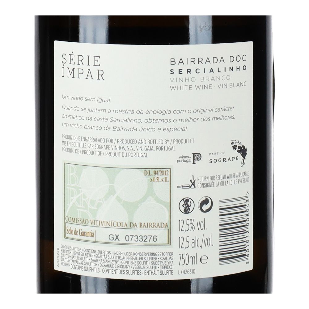  - Vinho Branco Serie Ímpar Sercialinho 75cl (2)