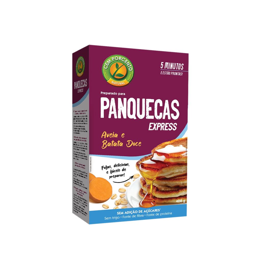  - Cem Porcento Oatmeal Sweet Potato Pancakes Mix 400g (1)