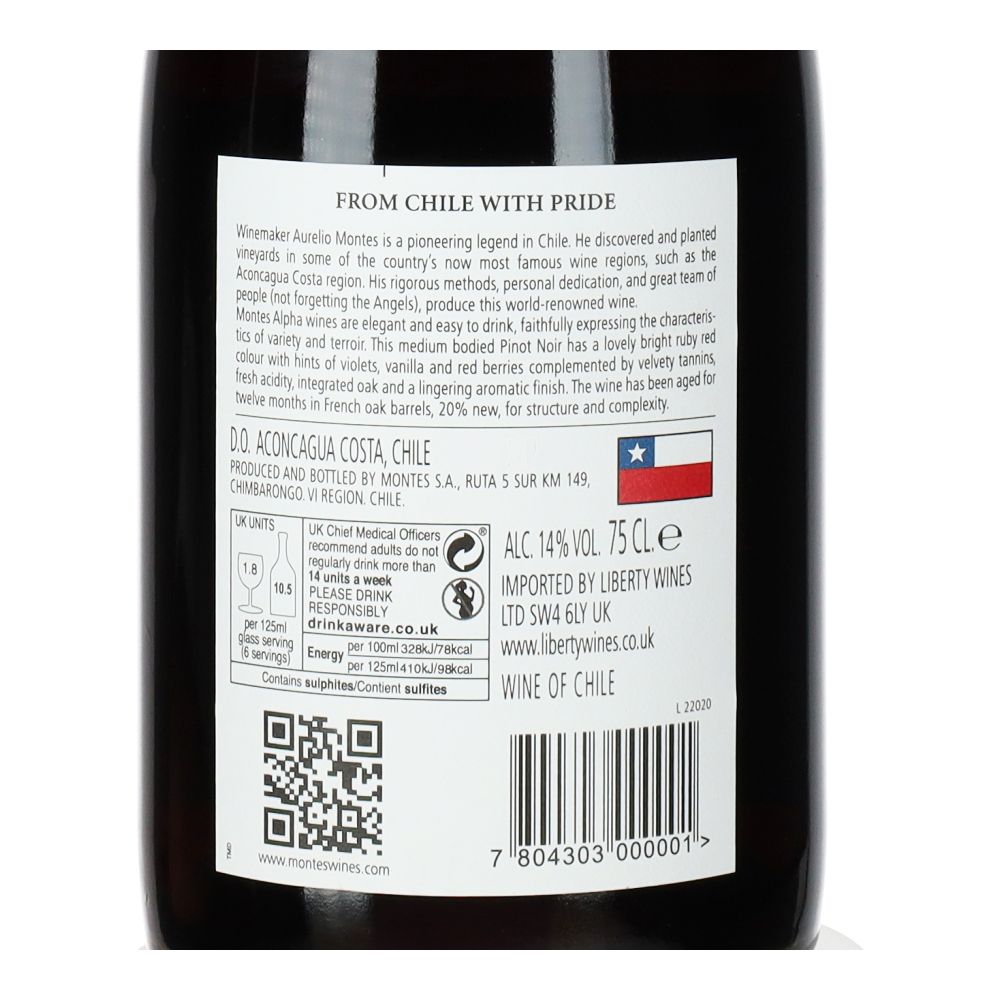  - Montes Alpha Pinot Noir Red Wine 75cl (2)