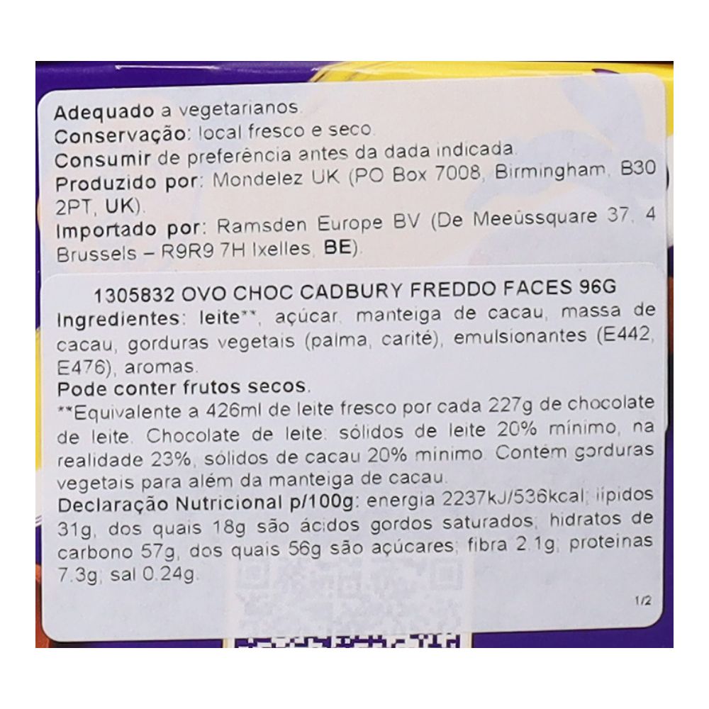  - Cadbury Freddo Faces Chocolate Egg 96g (2)