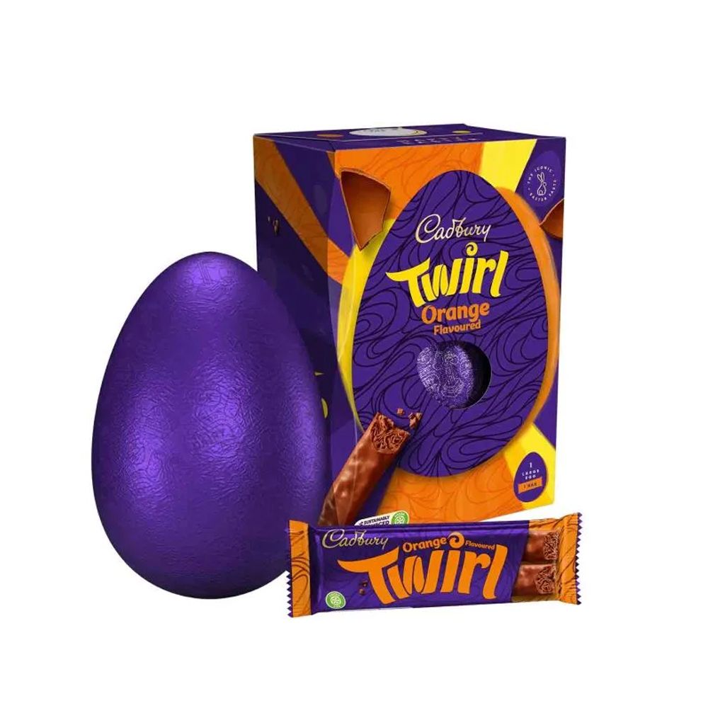  - Cadbury Orange Twirl Chocolate Easter Egg 198g (1)