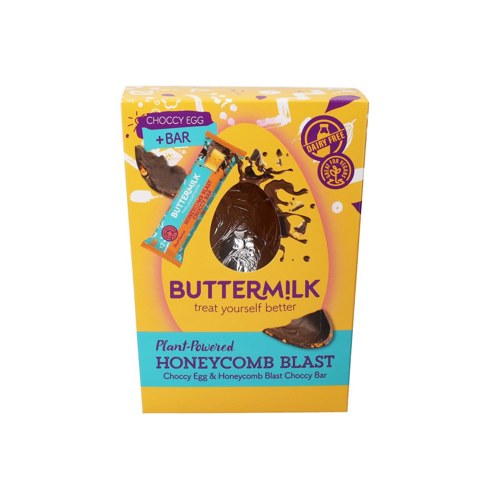  - Buttermilk Vegan Honeycomb Chocolate Egg 175g
