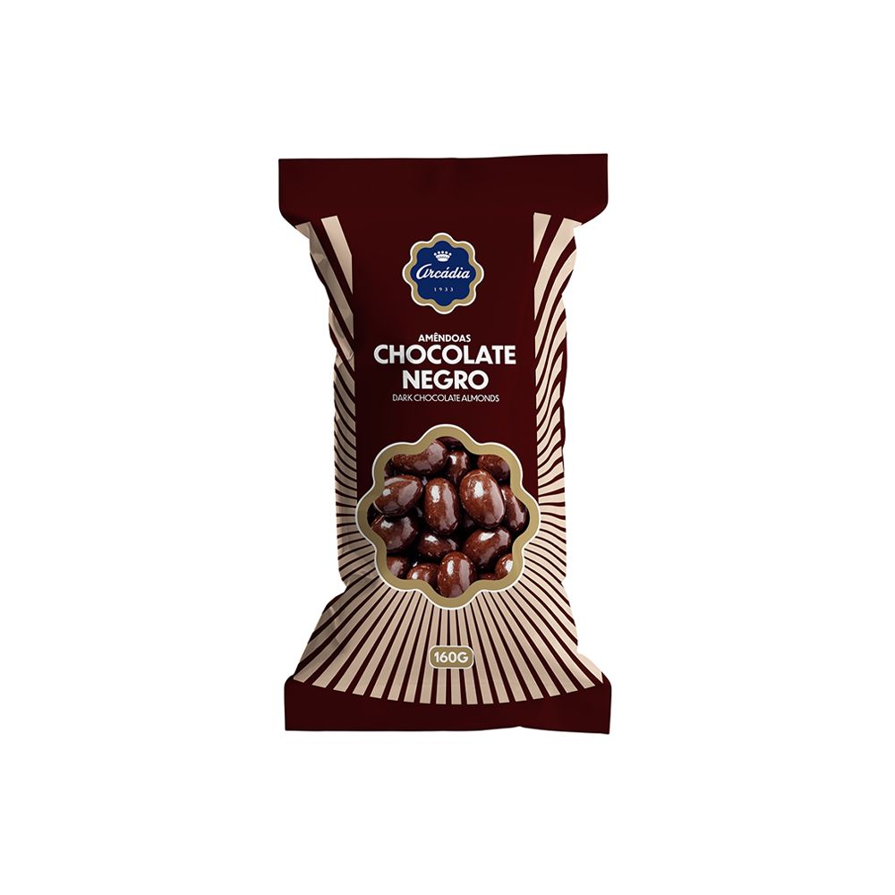  - Amêndoa Chocolate Negro Arcádia 160g (1)