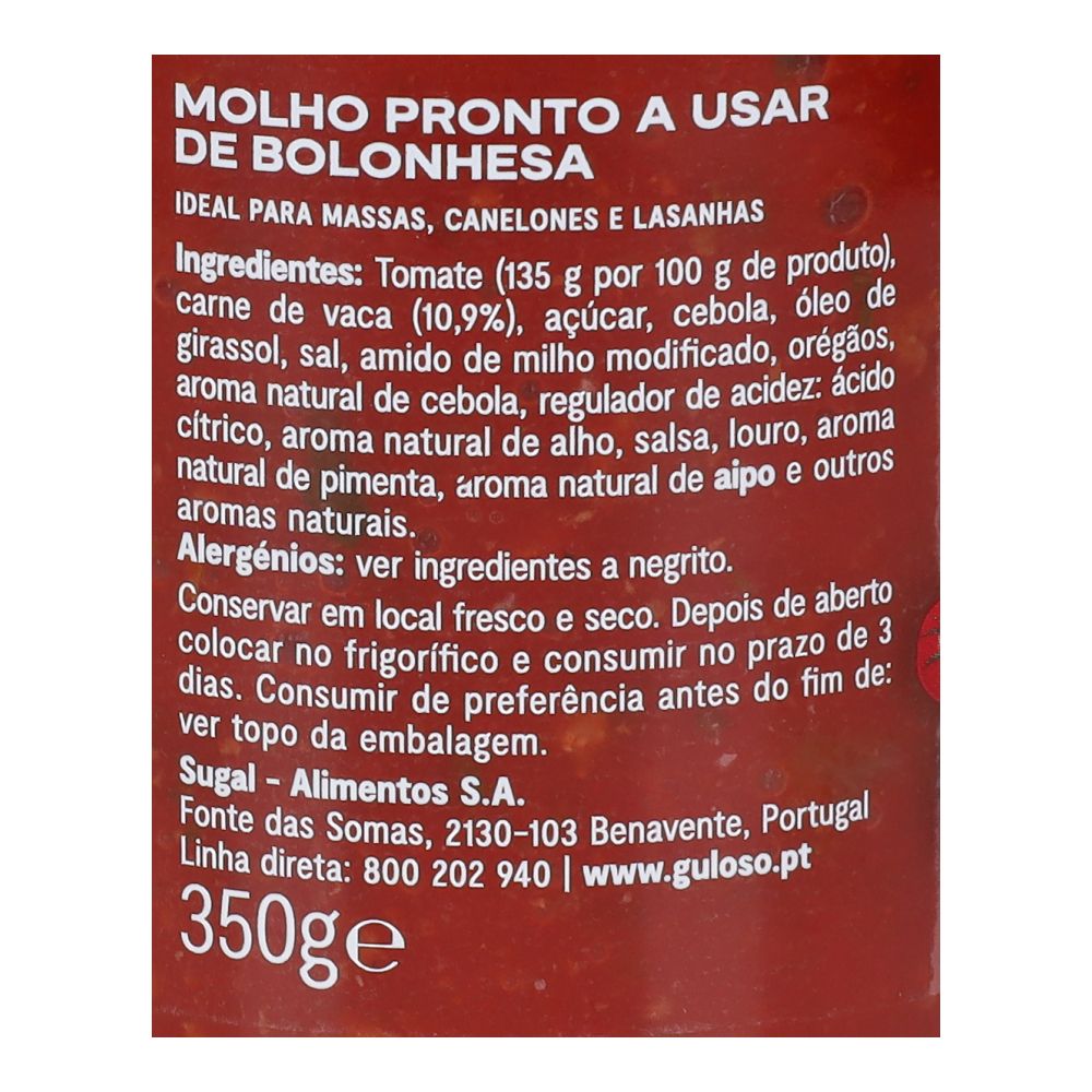  - Guloso Bolognese Tomato Sauce 350g (2)