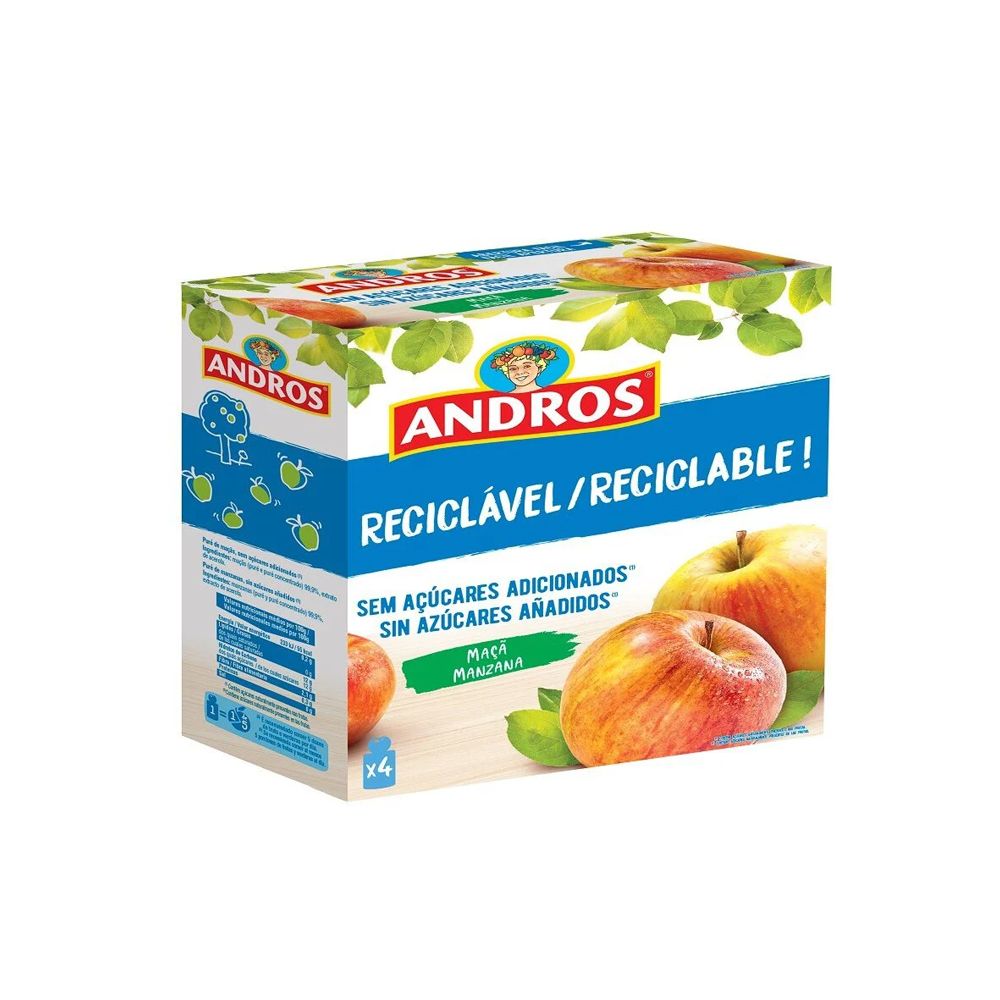  - Andros Sugar Free Apple Puree 4x90g (1)