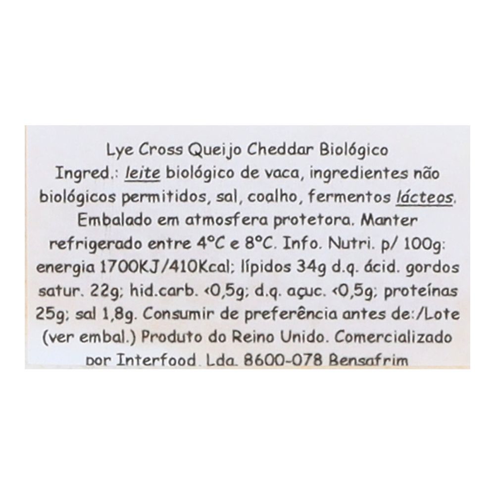  - Queijo Cheddar Mature Bio Lye Cross 200g (2)