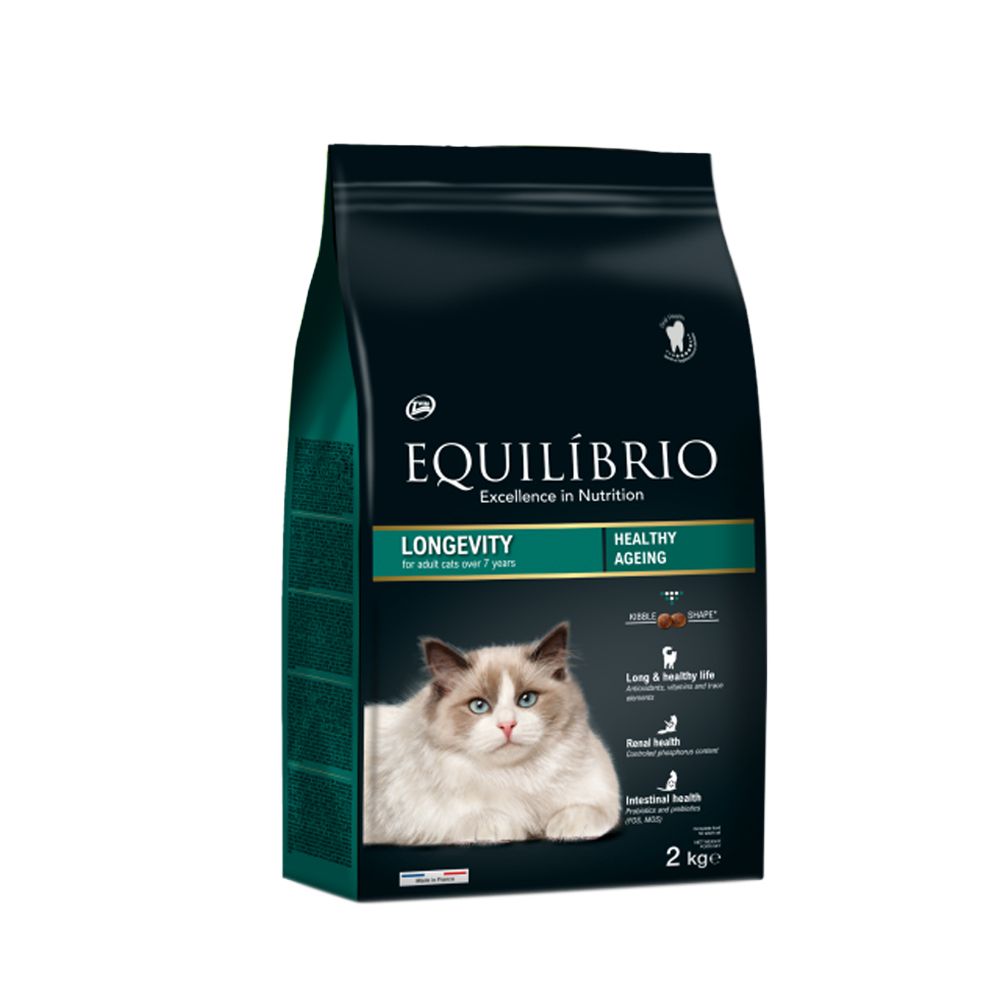  - Equilibrio Sensitive Cat Dry Food +7Years 2Kg (1)