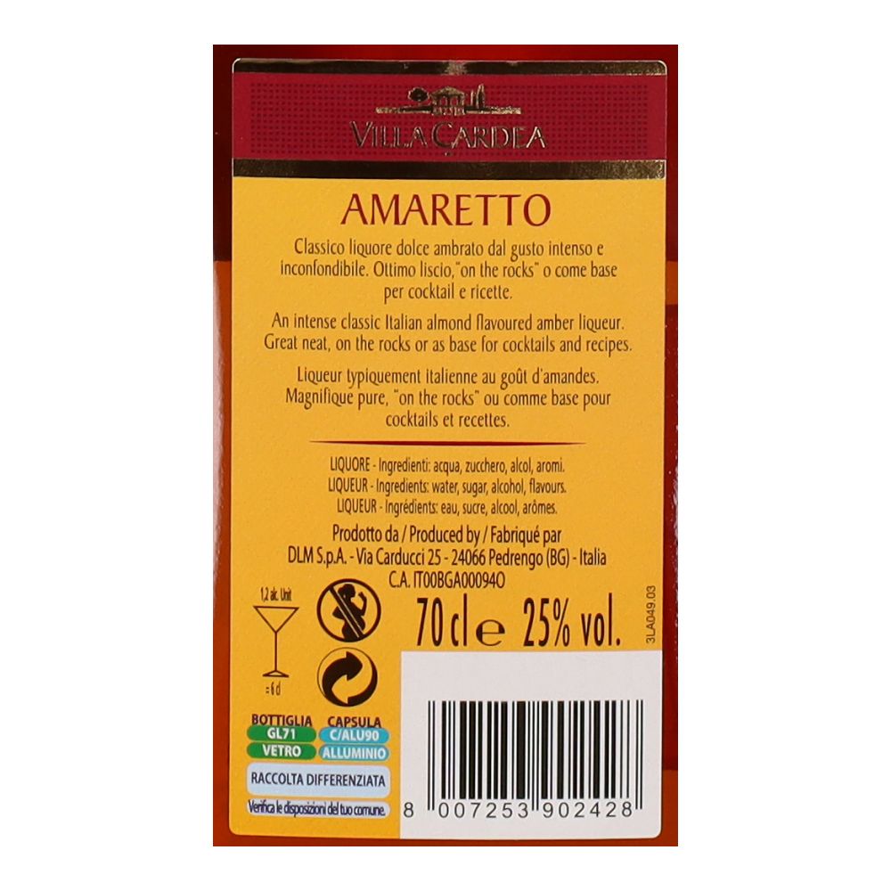  - Licor Amaretto Vella Cardea 70cl (2)