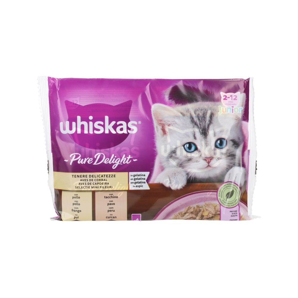  - Whiskas Sachets Pure Poultry Delight Junior Cat 4x85g (1)