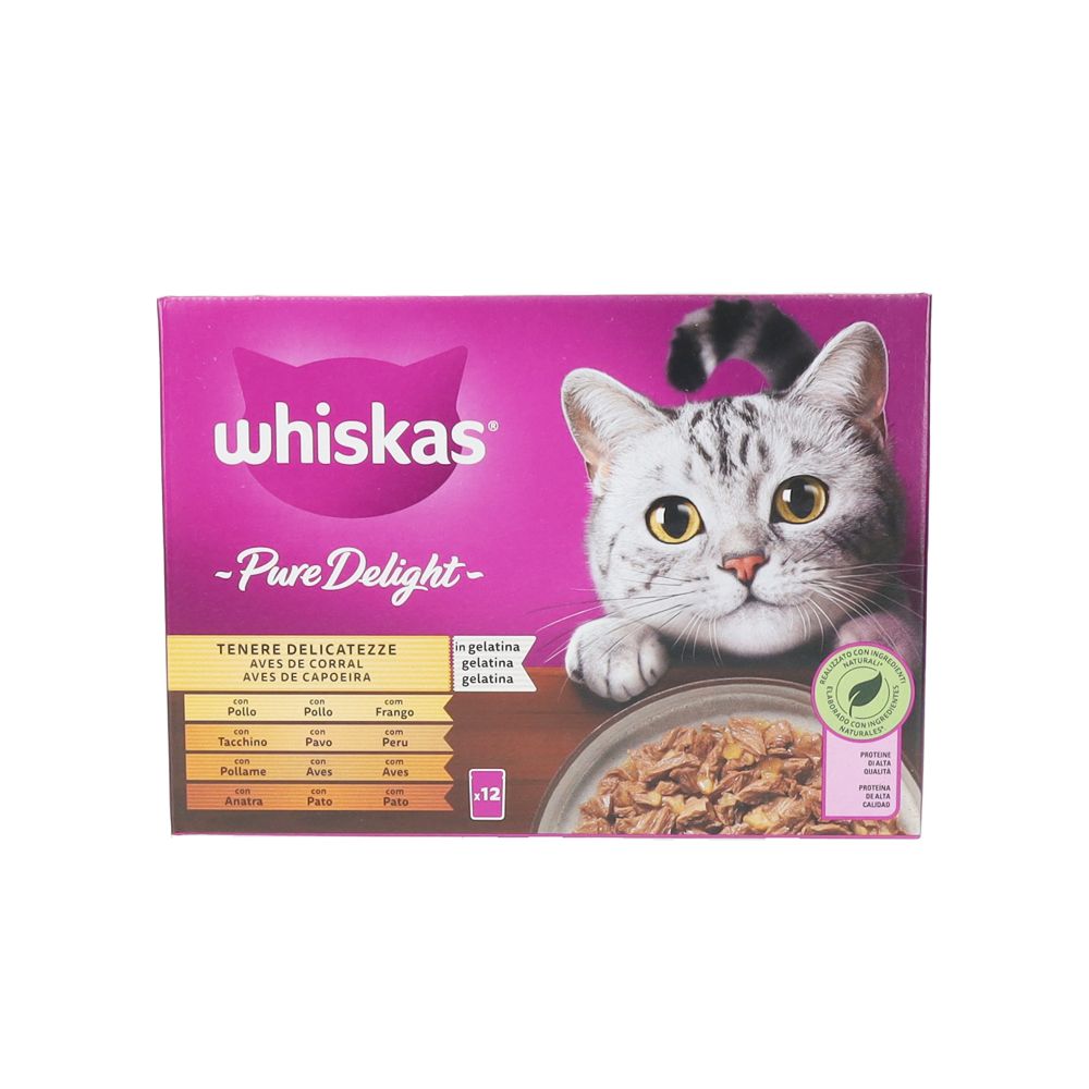 - Whiskas Sachets Pure Poultry Delight 12x85g (1)