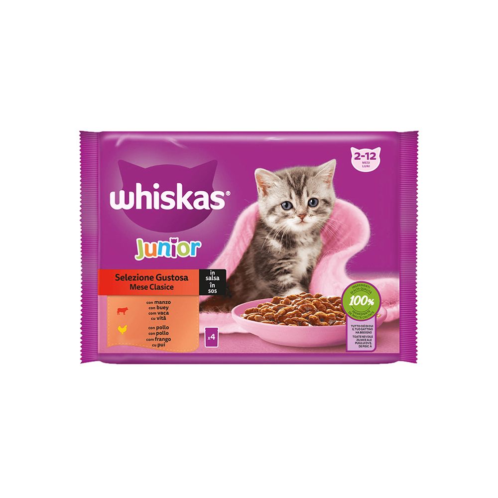  - Whiskas Sachets Meat Junior Cat 4x85g (1)