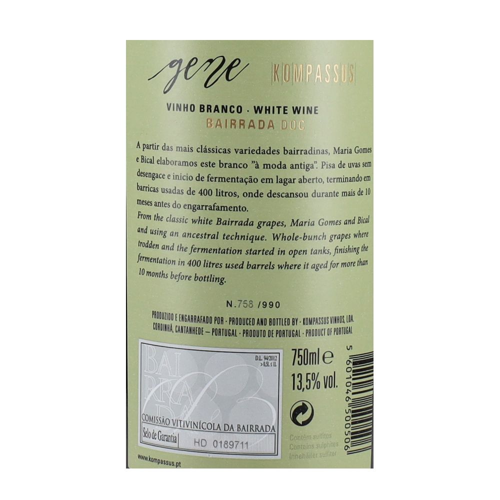  - Vinho Branco Kompassus Gene 75cl (2)