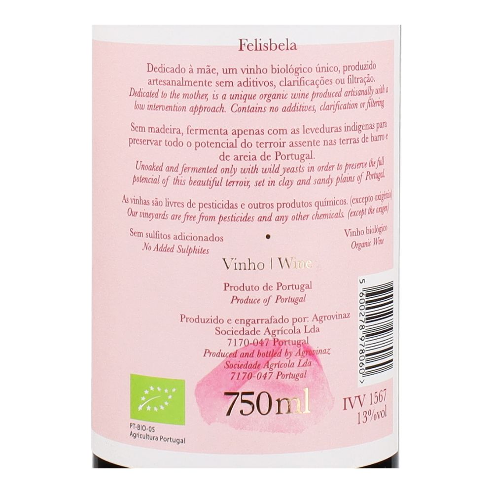  - Vinho Tinto Felisbela Natural Sem Sulfitos 75cl (2)