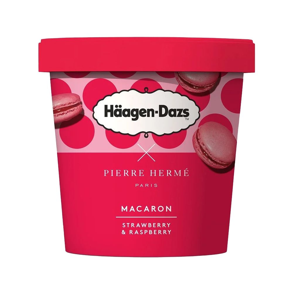  - Haagen-Dazs Macaron Strawberry & Raspberry Ice Cream 420ml (1)