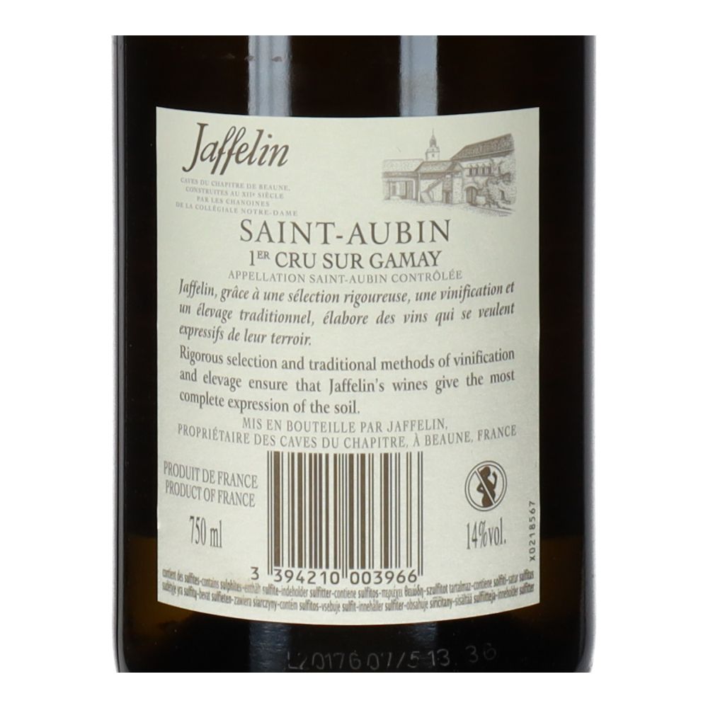  - Vinho Branco Jaffelin Saint-Aubin 1er Cru 75cl (2)