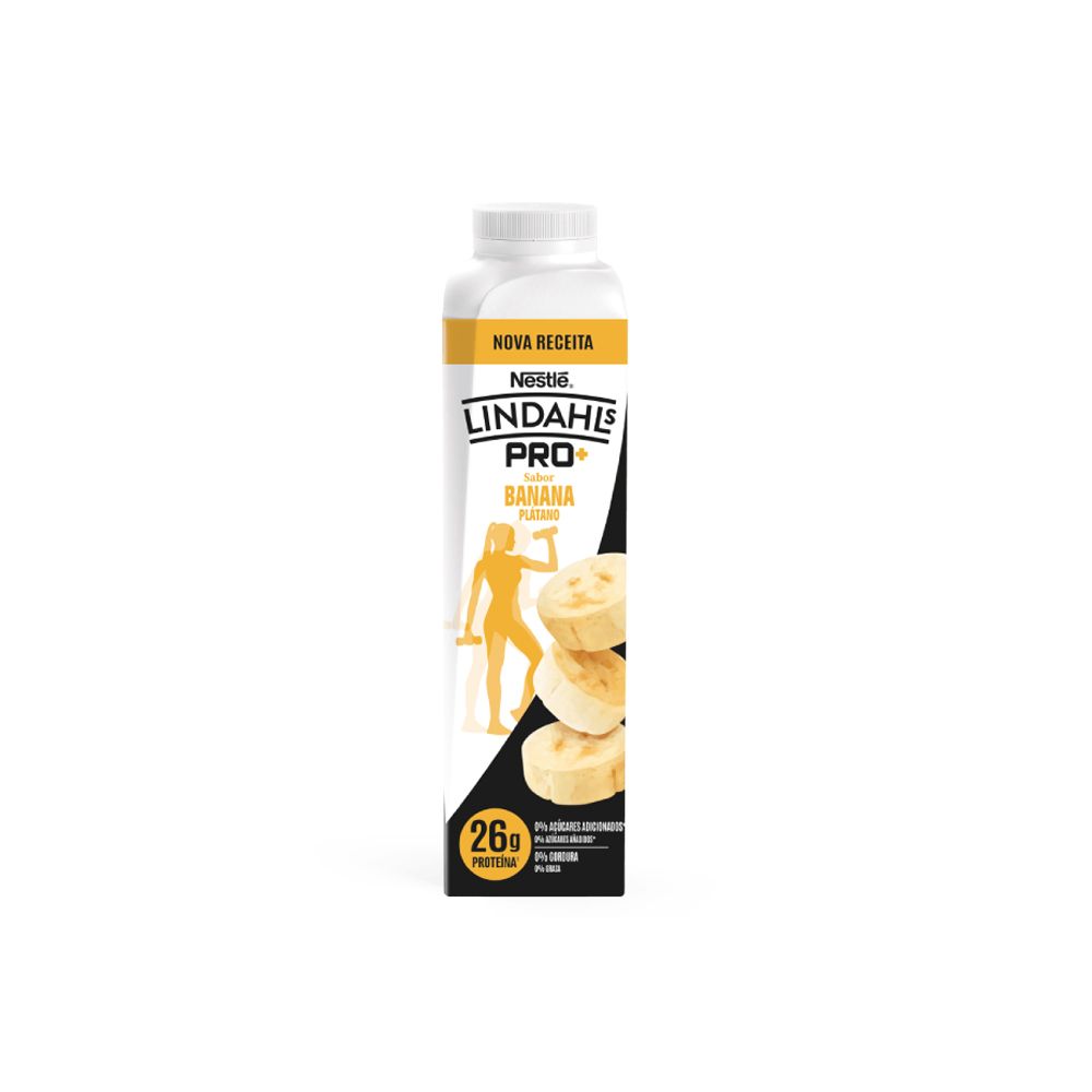  - Bebida Láctea Lindahls Pro Banana 330ml (1)