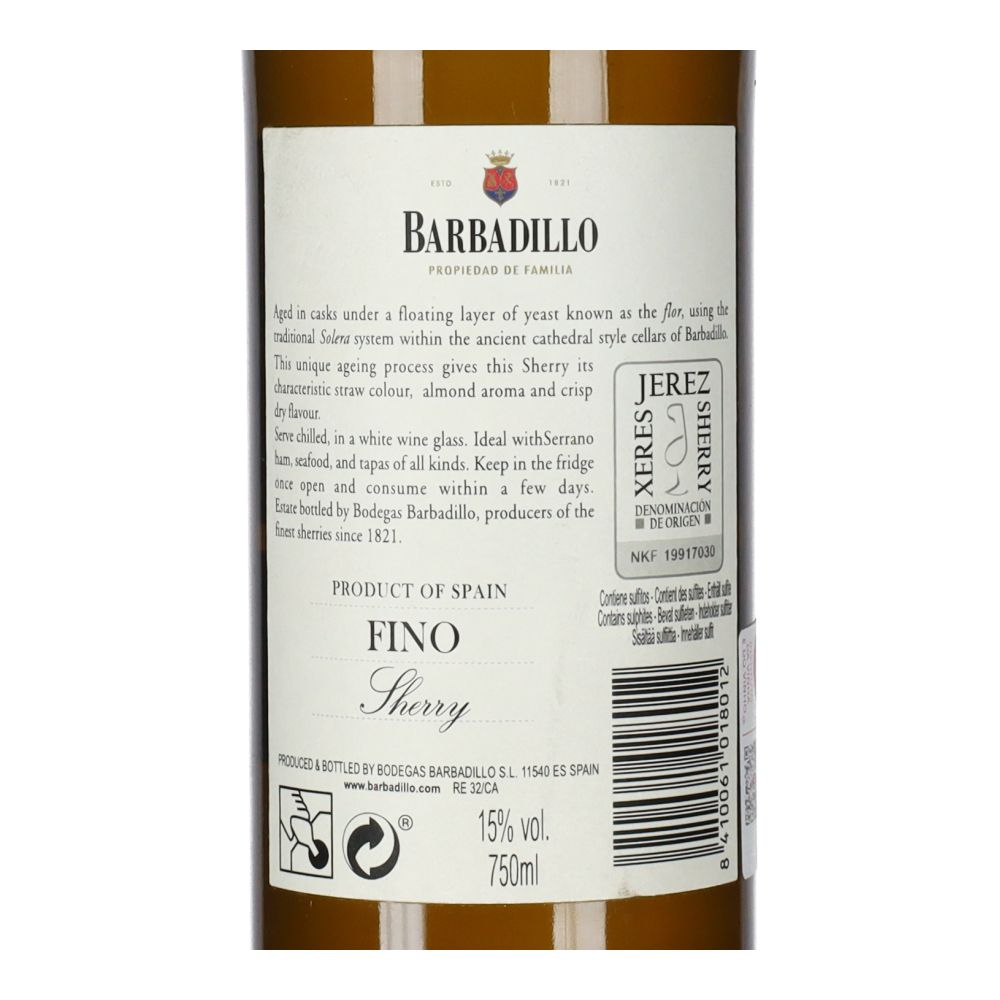  - Barbadillo Xerez Dry White Wine 75cl (2)