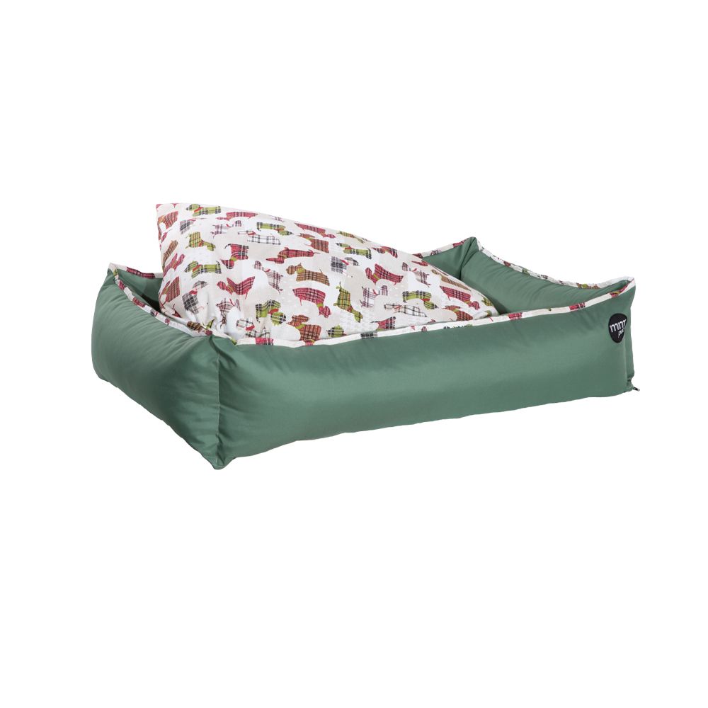  - Mmpet Rectangular Queen Green M Zips Bed (1)