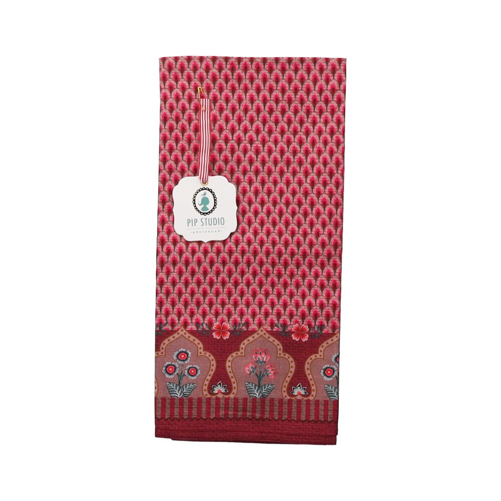  - Pip Studio Flowers Pink Tea Towel 50x70cm (1)