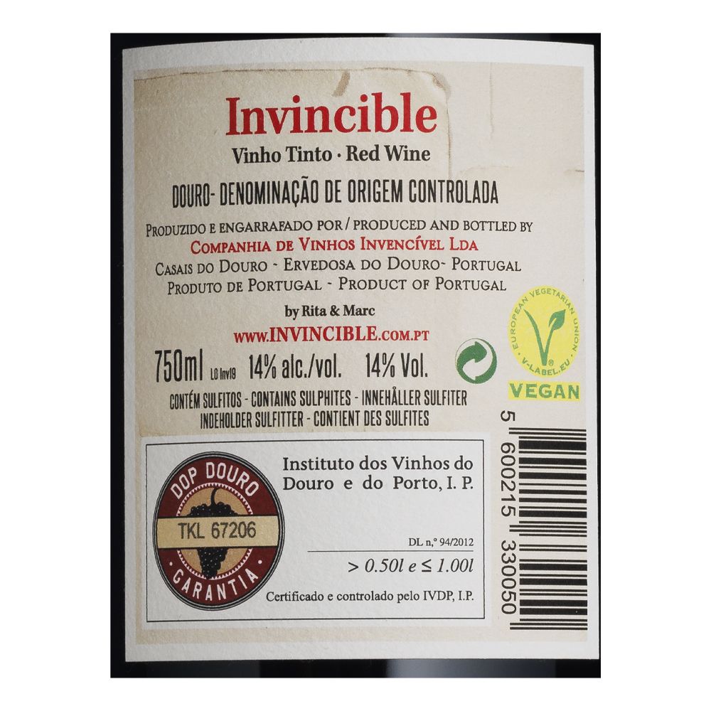  - Vinho Tinto Invincible N2 75cl (2)